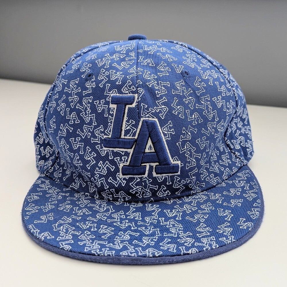 Los Angeles (LA) Embroidered & All-Over-Logo Fashion Fitted Baseball Cap/Hat